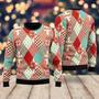 Christmas Patchwork Fabric Seamless Pattern Ugly Christmas Sweater For Men & Women