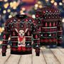 Christmas Santa Reindeer Dog Pattern Ugly Christmas Sweater For Men & Women