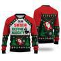 Dachshund Dog Dear Santa Define Naughty Sweater Christmas Knitted Print Sweatshirt