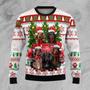 Dachshund Red Truck Ugly Christmas Sweater