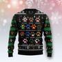 Dog Pawprint Ugly Christmas Sweater