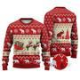 Elephant Reindeer Christmas Sweater Christmas Knitted Print Sweatshirt