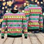 Festive Christmas Be Mery Yall Pattern Ugly Christmas Sweater For Men & Women