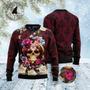 Flower Skull Ugly Christmas Sweater