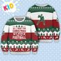 Football All I Want For Christmas Sweater Christmas Knitted Print Sweatshirt