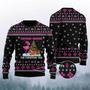 Funny Flamingo Flocking Around The Christmas Tree Ugly Christmas Sweater For Men & Women