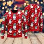 Funny Gnome And Snowflakes Red Pattern Ugly Christmas Sweater For Men & Women