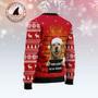 Golden Retriever Too Late To Be Good Ugly Christmas Sweater