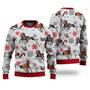 Horse Christmas Pattern Sweater Christmas Knitted Print Sweatshirt