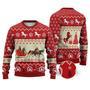 Horse Reindeer Christmas Sweater Christmas Knitted Print Sweatshirt