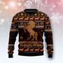 Horse Through Snow Ugly Christmas Sweater