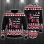 In Octorber We Wear Pink Flamingo Ugly Christmas Sweater For Men & Women