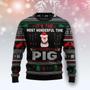 It‘s The Most Wonderful Time To Stay With My Pig unisex womens & mens, couples matching, friends, pig lover, funny family ugly christmas holiday sweater gifts