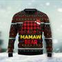 Mamaw Bear Ugly Christmas Sweater unisex womens & mens, couples matching, friends, funny family ugly christmas holiday sweater gifts