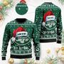New York Jets Symbol Wearing Santa Claus Hat Ho Ho Ho Custom Ugly Christmas Sweate