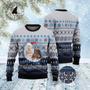 Owl Love Santa Moon Ugly Christmas Sweater