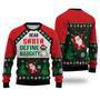 Pug Dog Dear Santa Define Naughty Sweater Christmas Knitted Print Sweatshirt