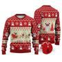 Pug Dog Reindeer Christmas Sweater Christmas Knitted Print Sweatshirt