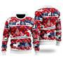 Red Blue Light Up Christmas Ugly Christmas Sweater For Men & Women