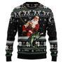 Santa Claus Fishing Ugly Christmas Sweater