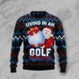 Santa Clause Golf Wonderland Ugly Christmas Sweater unisex womens & mens, couples matching, friends, funny family sweater gifts