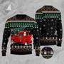 Scottish Terrier and Red Truck Ugly Christmas Sweater