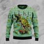 Skateboard Dinosaur Ugly Christmas Sweater