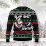 Slap Shot Santa unisex womens & mens, couples matching, friends, funny family ugly christmas holiday sweater gifts