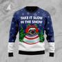 Sloth Take It Slow Ugly Christmas Sweater