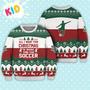 Soccer All I Want For Christmas Sweater Christmas Knitted Print Sweatshirt