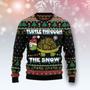 Turtle Through The Snow Ugly Christmas Sweater unisex womens & mens, couples matching, friends, funny family ugly christmas holiday sweater gifts