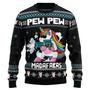 Unicorn Pew Pew Ugly Christmas Sweater