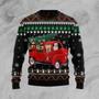 Yorkshire Terrier and Red Truck Ugly Christmas Sweater