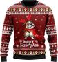 Bulldog Naughty Dog Ugly Christmas Sweater For Women