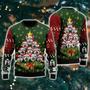 Husky Dog Christmas Tree Ugly Christmas Sweater For Women