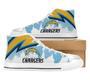 LA Chargers NFL Football 3 Custom Canvas High Top Shoes