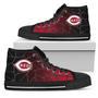 Cincinnati Reds MLB Baseball 4 Custom Canvas High Top Shoes