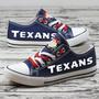 HT Texan NFL Football Christmas Gift For Fans Low Top Custom Canvas Shoes