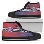 Double Stick Check CHlCAGO CUBS MLB Custom Canvas High Top Shoes