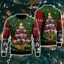Pitbull Dog Christmas Tree Ugly Christmas Sweater For Women