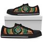 Celtic Ireland St Cross With Shamrock Black Irish St Day Converse Sneakers Low Top Shoes