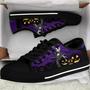 Purple Night Js Women Low Top Canvas Shoes