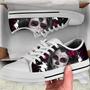 Purple Sugar Skull Girl Face Halloween Canvas Low Top Shoes