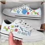 Personalized Custom Class Paper Study Pattern Low Top Shoes For Teachers
