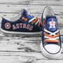 Houston Astros Low Top Shoes Fashion Men Women Unisex Shoes Low Top Custom Shoes Gift For Baseball Fan Christmas Gift