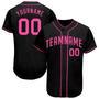 Custom Black Pink Authentic Baseball Jersey