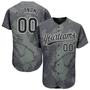 Custom Olive Black-White 3D Pattern Design Authentic Salute To Service Baseball Jersey