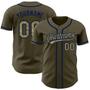 Custom Olive Camo-Navy Authentic Salute To Service Baseball Jersey
