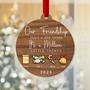 Personalized Friendship Wood Ornament Best Friend Christmas Gift