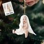 Custom Baby Photo Ornament, Baby First Christmas 2023, Christmas Gift For Family, Family Members